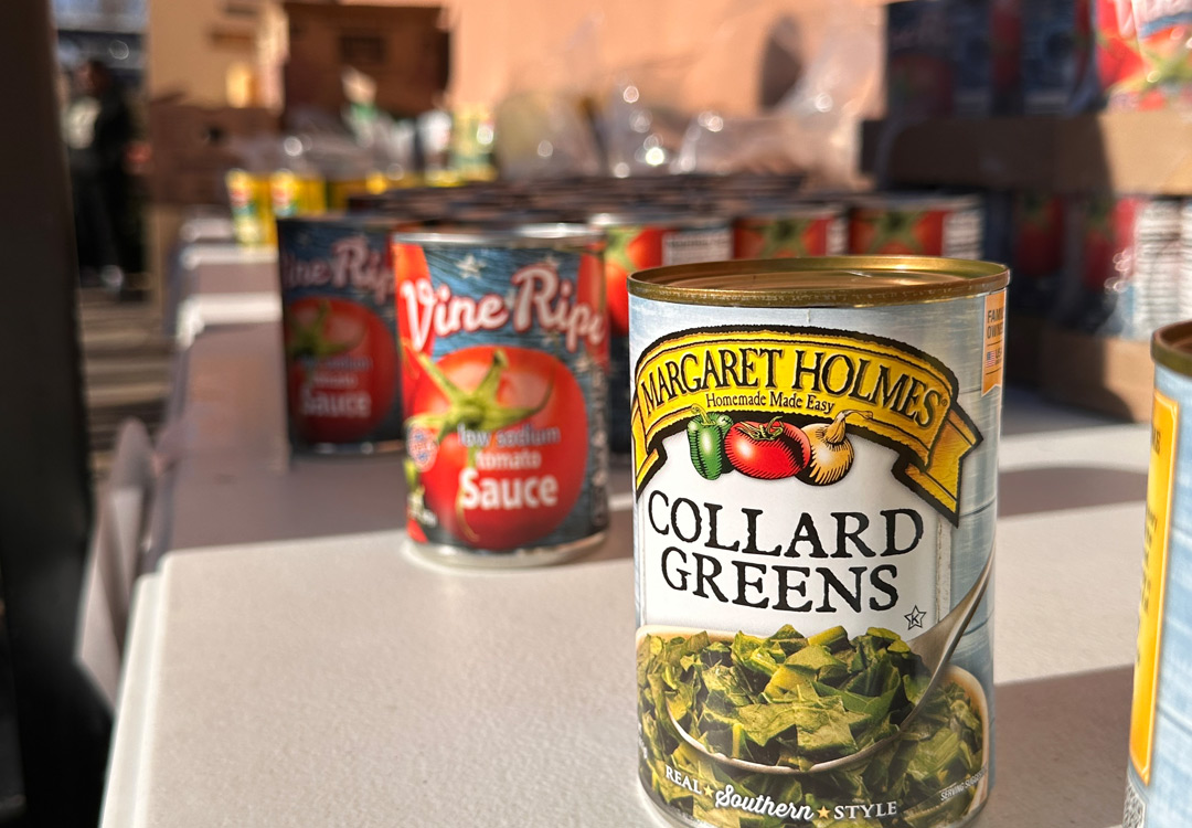 Volunteers at food pantry
